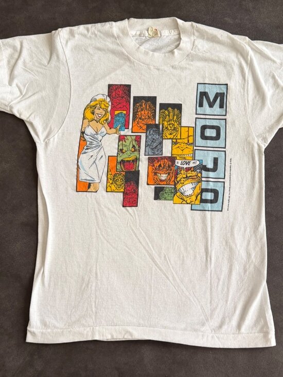 Marvel Other - Marvel 1988 Mojo Graphic T-Shirt White Medium Creed Made In USA